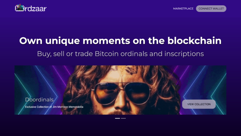 Ordzaar marketplace for Bitcoin ordinals and inscriptions